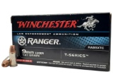 NIB 50rds. of 9MM LUGER Winchester Ranger 147gr. T-Series JHP Personal Defense LE Ammunition