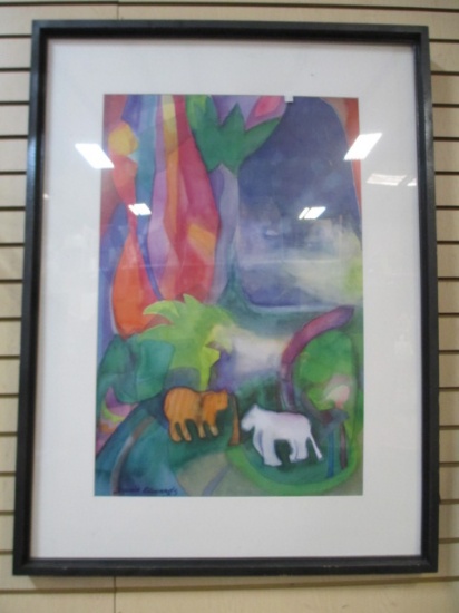 Framed And Matted Original By Sylvia Edwards