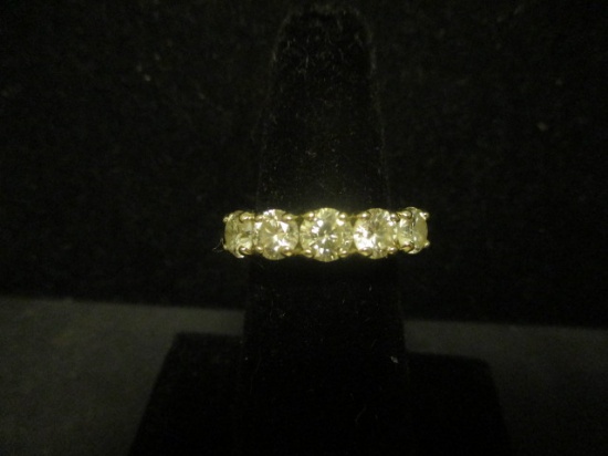 14k Gold Ring w/ 5 Diamonds