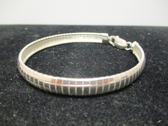 Sterling Silver Omega Bracelet
