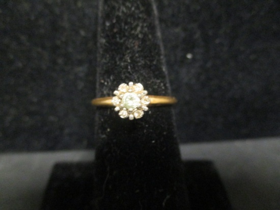 10k Gold CZ Cluster Ring