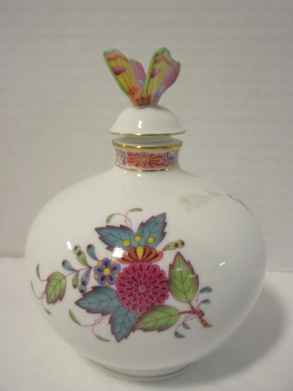 Hand painted Herend Porcelain Perfume Bottle