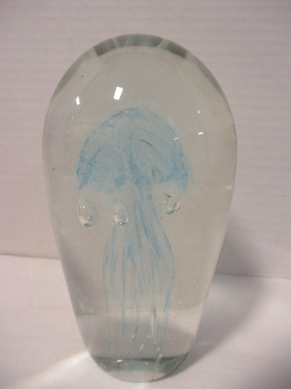 Art Glass Jelly Fish Paper Weight