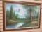 Framed Riverscape On Canvas By Harris(?)