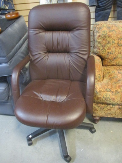 Global Upholstery  Leather Rolling Office Chair