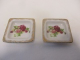 Pair of Small Dishes with Roses