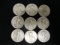 Lot of (9) Walking Liberty Half Dollars