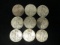 Lot of (9) Walking Liberty Half Dollars