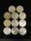 Lot of (11) Walking Liberty Half Dollars