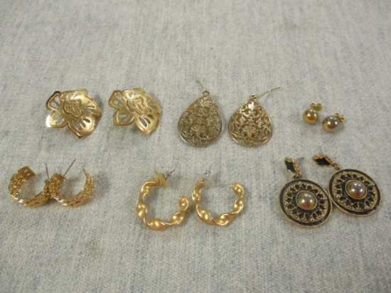 Gold Tone Pierced Earrings