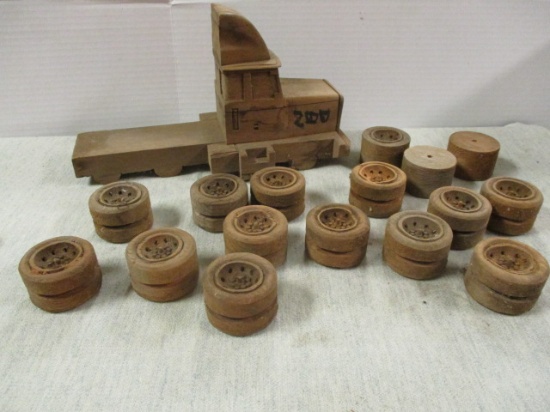 Wooden Toy Truck w/Wooden Wheels