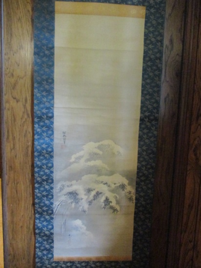 Pre-WWII Japanese Scroll Artwork - Bamboo Scene