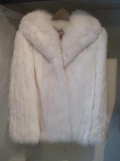 Saga Fox White Fur Coat