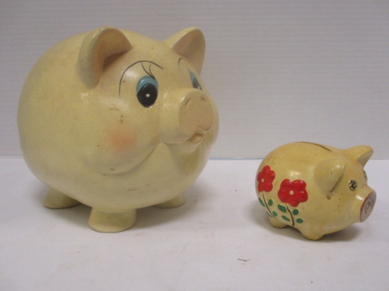 Vintage Plaster Piggy Banks