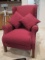 La-Z-Boy Upholstered Wing Back Recliner with Accent Pillows