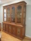 2 Pc. Lighted China Hutch Server with Burlwood Accents