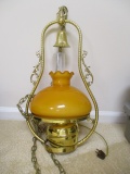 Brass Electric Oil Lamp Style Pendant Light