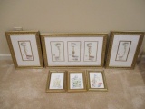 Framed and Matted Bathroom Prints