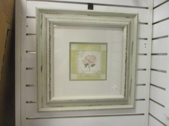 Hydrangea Print in Distressed Frame