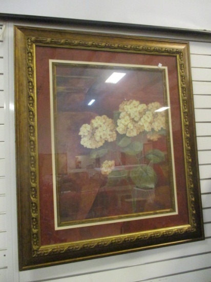 Large Framed and Matted Hydrangea Print by Pamela Gladding