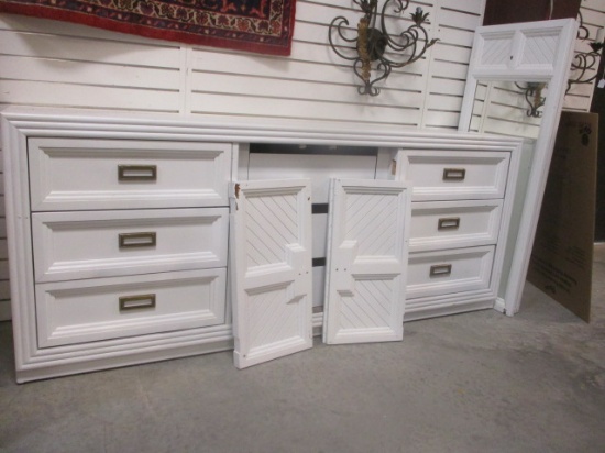 Painted Thomasville Dresser with Two Mirrors