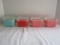 Vintage Pyrex 0501 Refrigerator Dishes-(2)Pink, (1)Turquoise, (1)Red