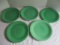 Five Fiestaware Chartreuse Plates