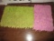 Green and Pink Shag Rag Rugs