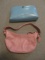 Etienne Aigner Turquoise Leather Animal Skin Pattern Evening Purse and Coach