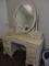 Vintage 2 Piece Vanity and Glove Box Mirror Stand