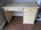 Wood Desk with Knee Hole and Three Side Drawers