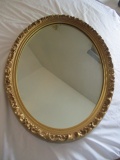 Oval Molded Gold Frame Mirror