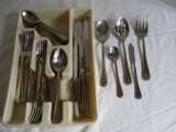 59 Pieces of International Stainless Steel Flatware and Serving Pieces