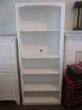 White Painted 5 Tier Bookcase