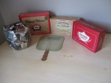 Cigar Boxes, Collection of Vintage Matchbooks and Anderson SC Funeral Fan