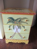 3 Drawer Cabinet with Palm Tree/Animal Print Designs
