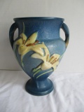 Vintage Roseville Pottery Zephyr Lily Blue Vase