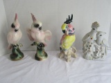 Ceramic and Pottery Cockatoo Bird Statues