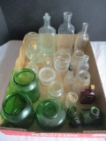 Vintage Clear and Colored Glass Bottles