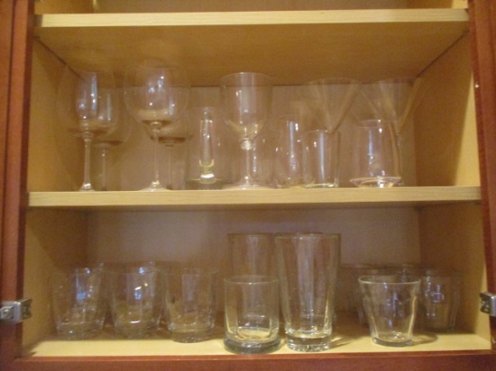 Kitchen Cabinet Contents of Glass Ware