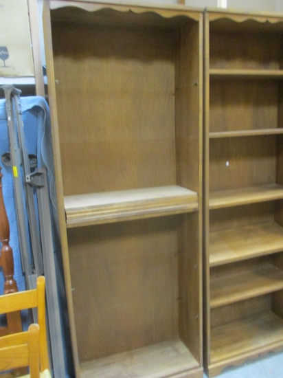 Wooden Bookshelf With 4 Adjustable Shelves