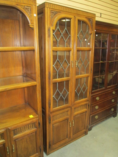 Two Over Two Cabinet With Metal Grid Detailing