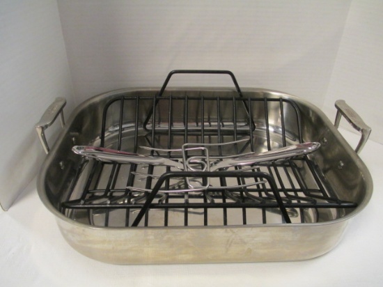 All-Clad Stainless Roaster with Rack and Turkey Forks