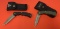 Pair of BUCK 422 BUCKLITE USA Folding Pocket Knives with Pouches