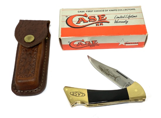 LNIB Case XX P158L SS Lockback Mako Folding Pocket Knife in Sheath/Box
