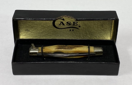 Case XX 52042 SS Stag Pen Knife with Bale in Small Black Box