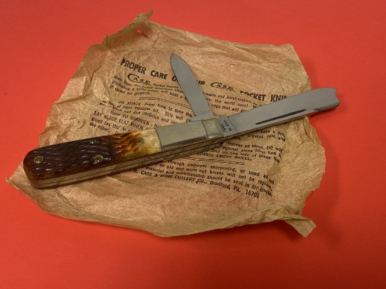 1972 Case XX USA 6205R Bone One Arm Man Razor Barlow Knife