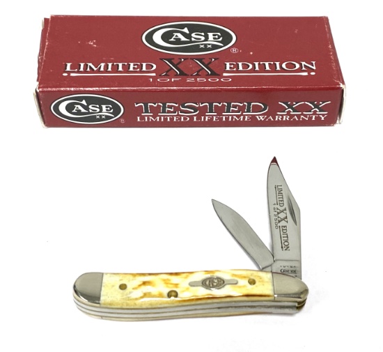 NIB Case XX Limited Edition 1 of 2500 6220 SS Peanut Pocket Knife in box