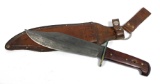 Vintage WESTERN W49 Bowie Knife with Leather Sheathe