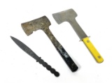 3 Throwing Weapons and or Hatchets - 2 Axes, and a Dagger